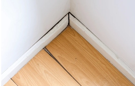 Vochtschade baseboard vloer